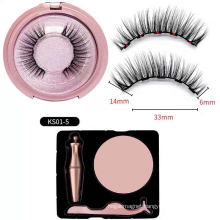 Factory Price 25MM 30MM 3D Silk Mink Lashes Custom Box Private Label False Magnetic Eyelashes